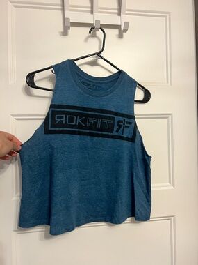 RokFit Women's Blue Muscle Tee